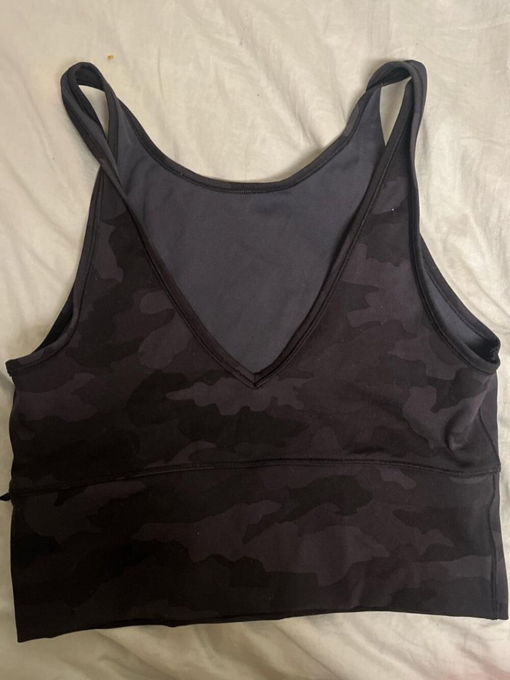 Lululemon Black and Grey Camo Sports Bra Size 6